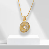Bubble Letters Necklace with Pendant - LuxeLette-O-State of Style