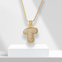 Bubble Letters Necklace with Pendant - LuxeLette-T-State of Style