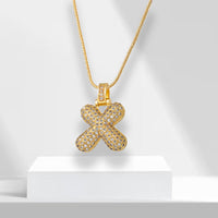 Bubble Letters Necklace with Pendant - LuxeLette-X-State of Style
