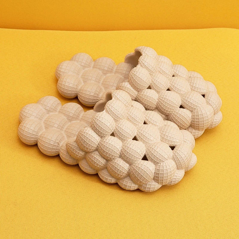 Bubble Slides | Trendy & Comfortable Indoor Slippers-Beige-5.0-6.0-State of Style