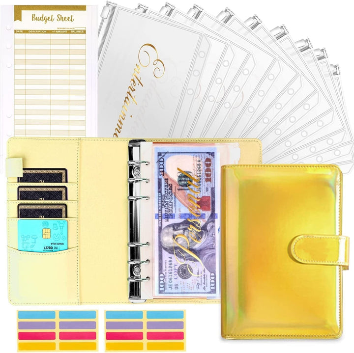 BudgetPro Budget Binder with Cash Envelope System-Glossy Gold-State of Style