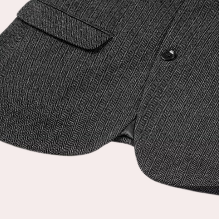 Business Stylish Three-Piece Suit for Men - Dorian-Black-S-State of Style