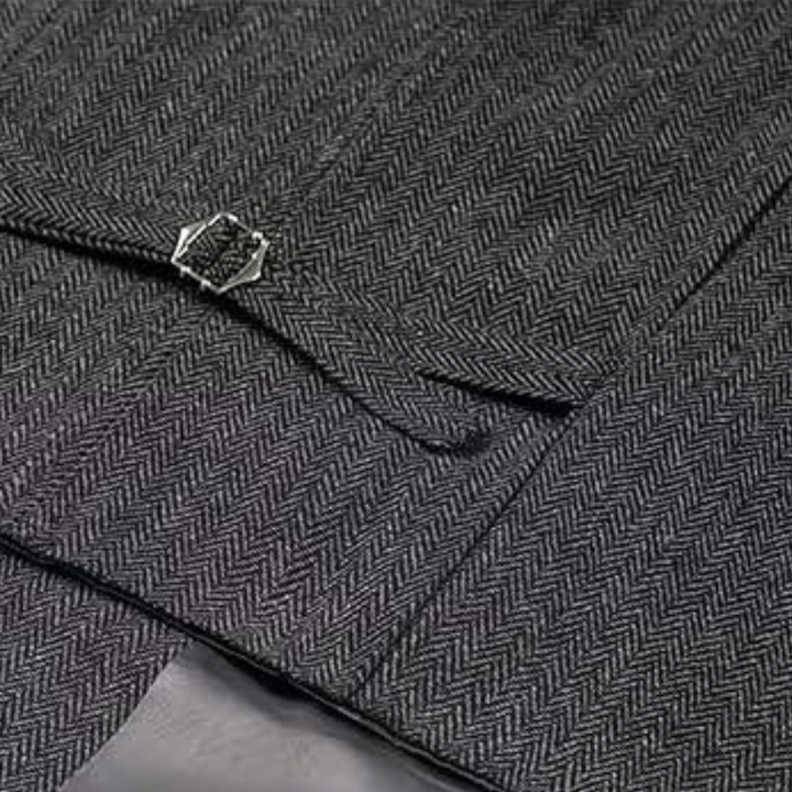 Business Stylish Three-Piece Suit for Men - Dorian-Black-S-State of Style