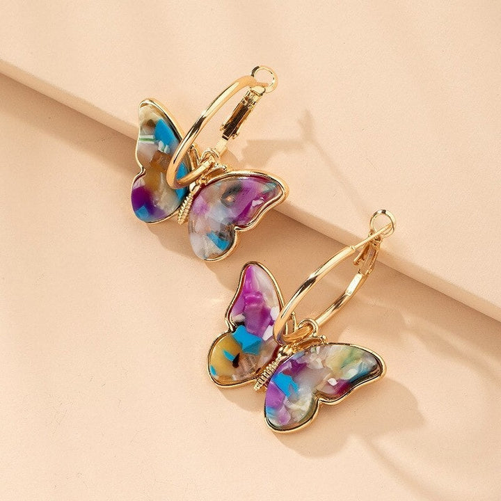 Butterfly Earrings - Elara-Multicoloured-State of Style