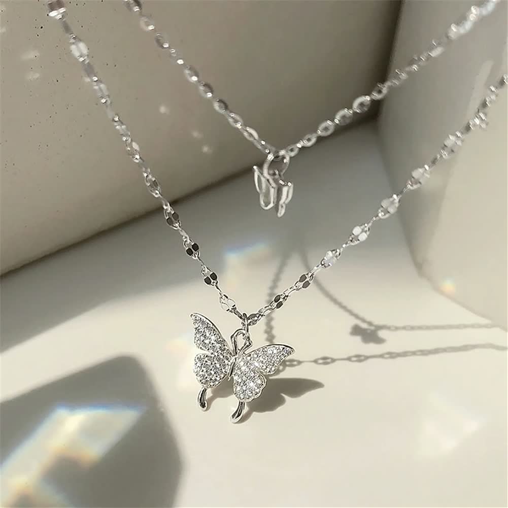 Butterfly Necklace for Women | Elegant Butterfly Pendant-Silver-State of Style
