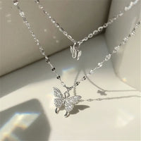 Butterfly Necklace for Women | Elegant Butterfly Pendant-Silver-State of Style