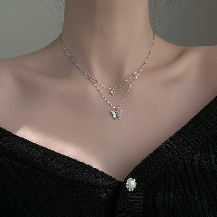 Butterfly Necklace for Women | Elegant Butterfly Pendant-Silver-State of Style