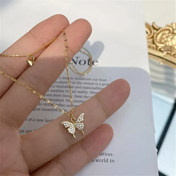 Butterfly Necklace for Women | Elegant Butterfly Pendant-Silver-State of Style
