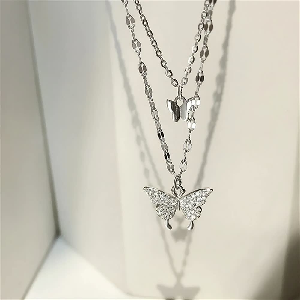 Butterfly Necklace for Women | Elegant Butterfly Pendant-Silver-State of Style