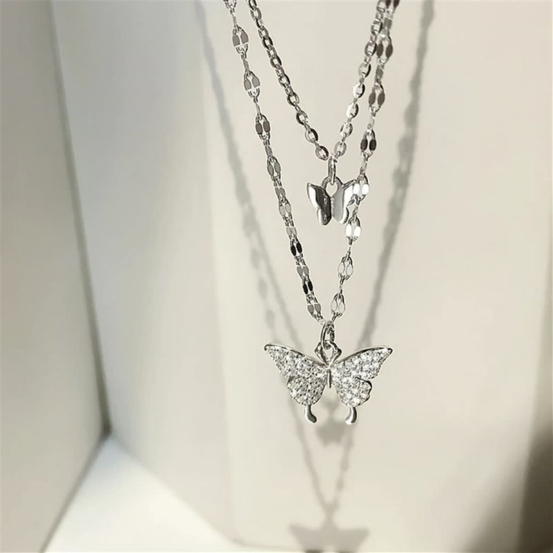 Butterfly Necklace for Women | Elegant Butterfly Pendant-Silver-State of Style