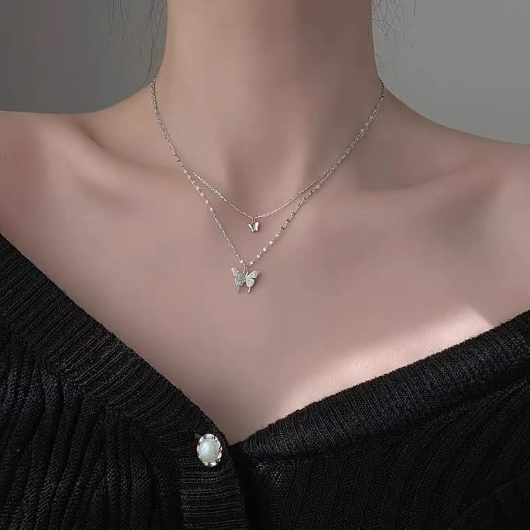 Butterfly Necklace for Women | Elegant Butterfly Pendant-Silver-State of Style