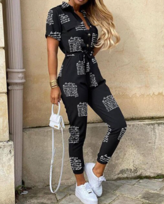 Button-Down Jumpsuit | Stylish & Versatile One-Piece-Print-S-State of Style