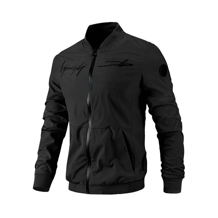 Embroidered men's bomber jacket for transitional weather – Leon