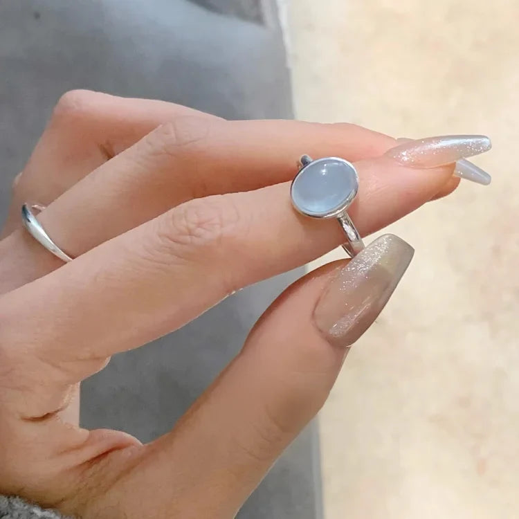 Aquamarine Silver Ring – Nerida