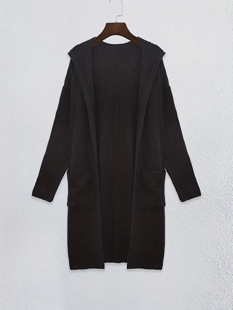 Long women's knitted cardigan for autumn & winter – Elara