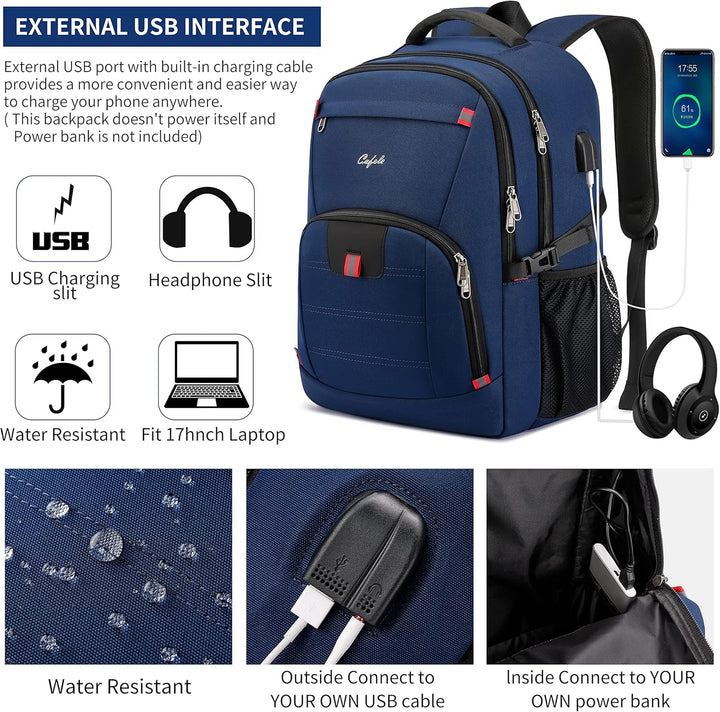 Water-Resistant Laptop Backpack with USB Port & Anti-Theft Design – TechPro (1+1 FREE Limited Promo)