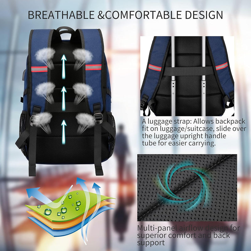 Water-Resistant Laptop Backpack with USB Port & Anti-Theft Design – TechPro (1+1 FREE Limited Promo)