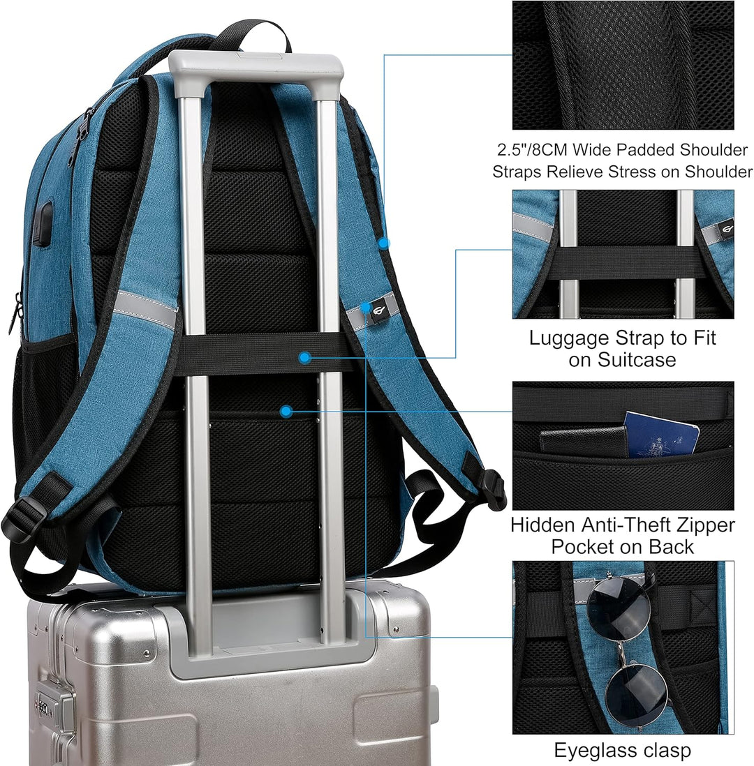 Water-Resistant Laptop Backpack with USB Port & Anti-Theft Design – TechPro (1+1 FREE Limited Promo)
