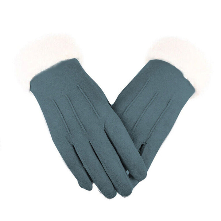 Caitlyn Velvet Leather Gloves | Practical and Stylish-Blue-State of Style