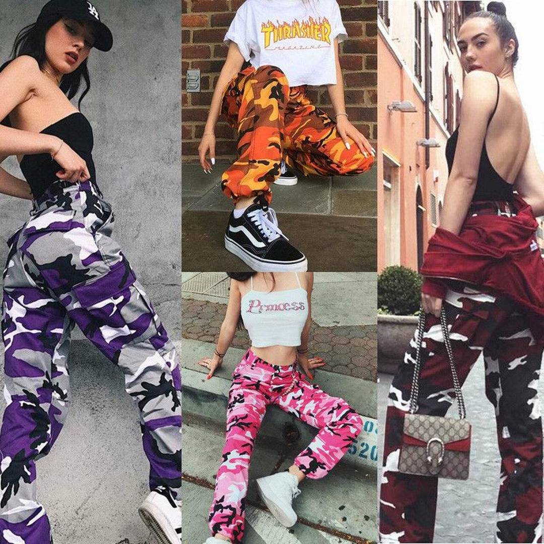 Camo Joggers | Stylish & Comfortable Cargo Pants-Orange-S-State of Style