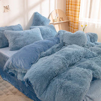 Candy-Coloured Soft Duvet Cover - FluffCandy-Blue-1.5m bed-State of Style