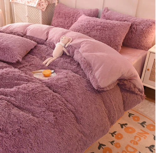 Candy-Coloured Soft Duvet Cover - FluffCandy-Dark Grey-1.5m bed-State of Style