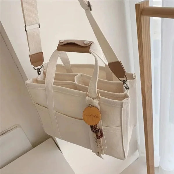 Canvas Tote Bag - UrbanGrace-Beige-State of Style