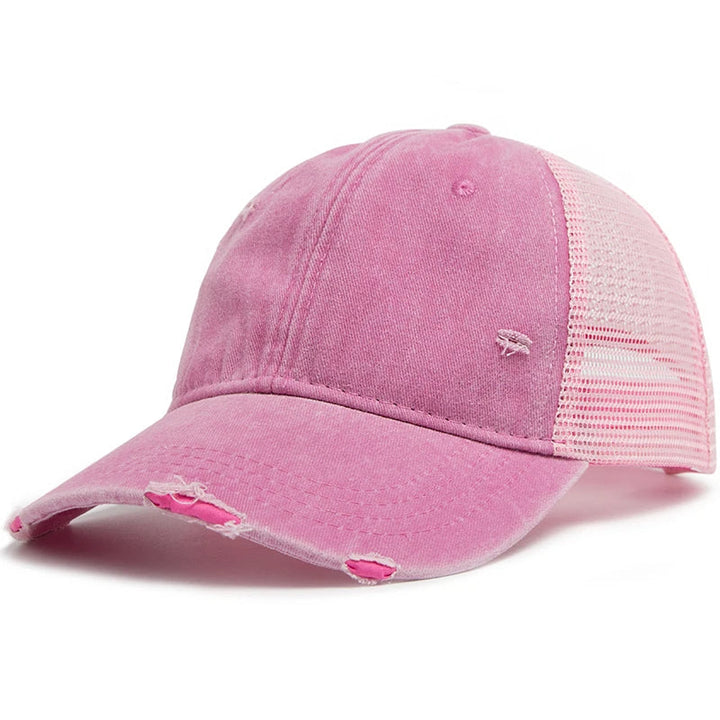 Cap with braid opening & mesh design – buy 1, get 1 free – Liora-Pink-State of Style