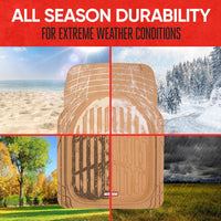 Car Floor Mats Flexible-Complete set-Beige-State of Style