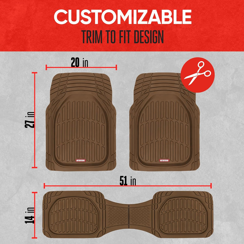 Car Floor Mats Flexible-Complete set-Beige-State of Style