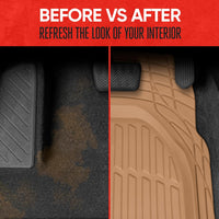 Car Floor Mats Flexible-Complete set-Beige-State of Style