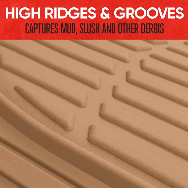 Car Floor Mats Flexible-Complete set-Beige-State of Style