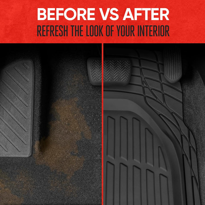 Car Floor Mats Flexible-Complete set-Beige-State of Style