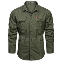 Cargo Shirt - Senn-Army Green-S-State of Style