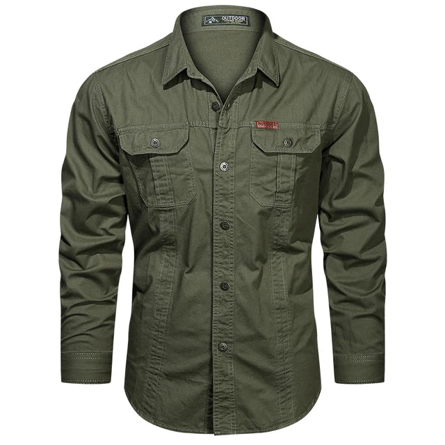 Cargo Shirt - Senn-Army Green-S-State of Style