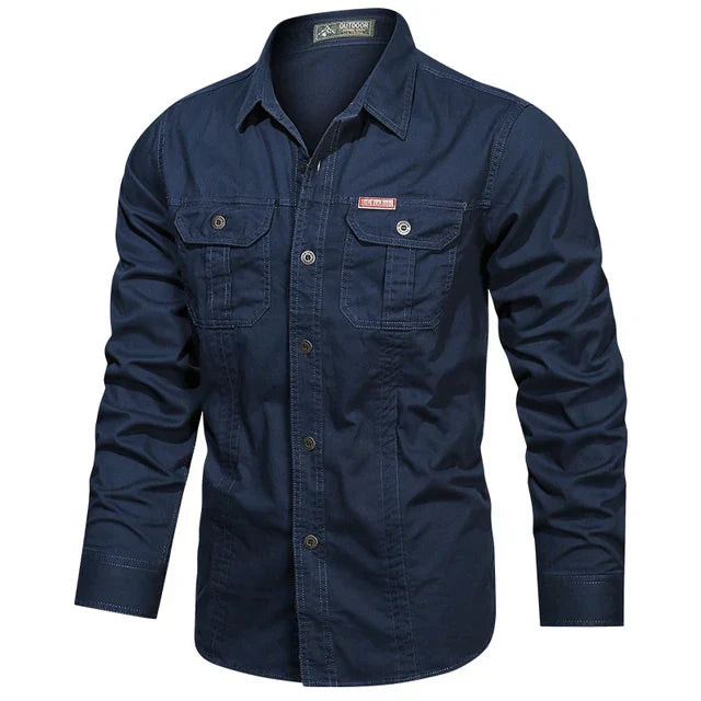 Cargo Shirt - Senn-Navy Blue-S-State of Style