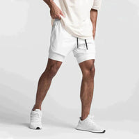 Carl Active-Fit Shorts-White-S-State of Style