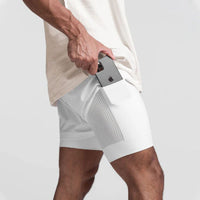 Carl Active-Fit Shorts-White-S-State of Style