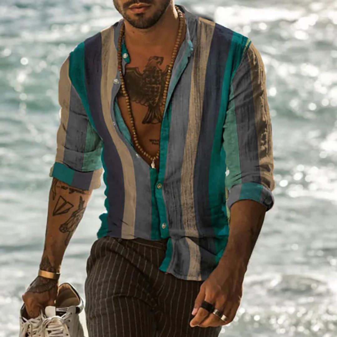 Carlos Shirt | Unique Design & Stylish-Green-S-State of Style