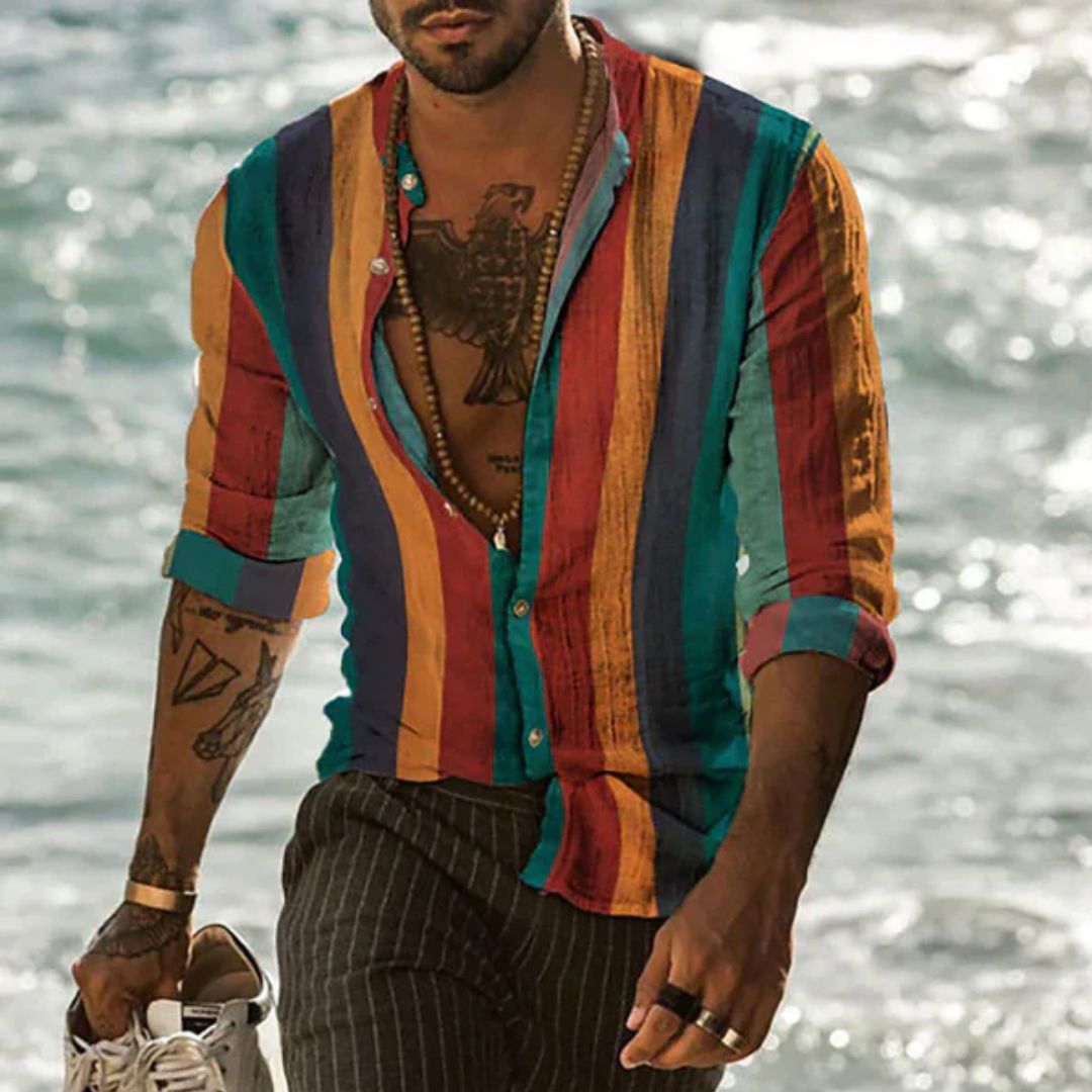 Carlos Shirt | Unique Design & Stylish-Orange-S-State of Style