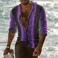 Carlos Shirt | Unique Design & Stylish-Purple-S-State of Style