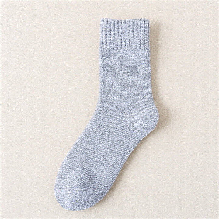 Carlos Traditional Socks – 5-Pack Thick Retro Thermal Socks-Light Grey-State of Style