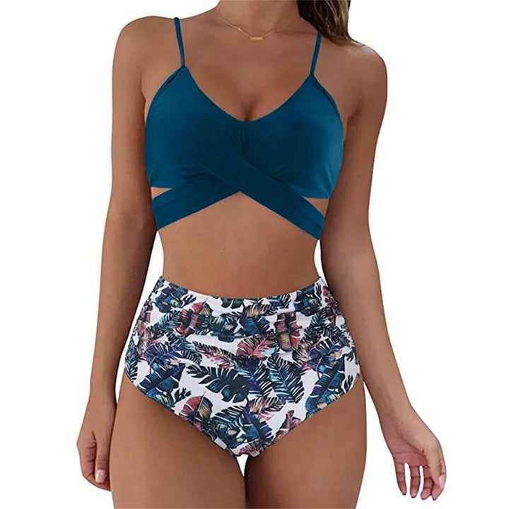 Carly High Waist Bikini | The Ultimate Beach & Holiday Swimwear-Blue-S-State of Style