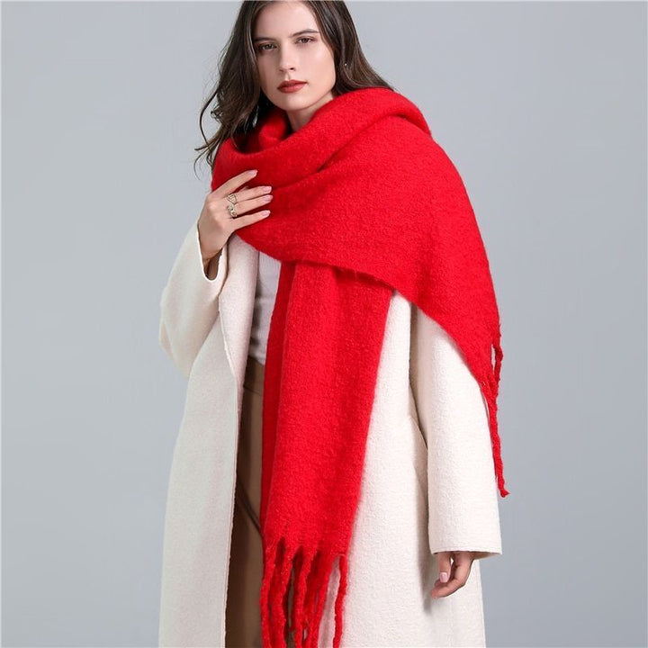 Carmie Checked Scarf – A Stylish Winter Essential-Red-State of Style
