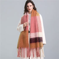 Carmie Checked Scarf – A Stylish Winter Essential-Sky Blue-State of Style