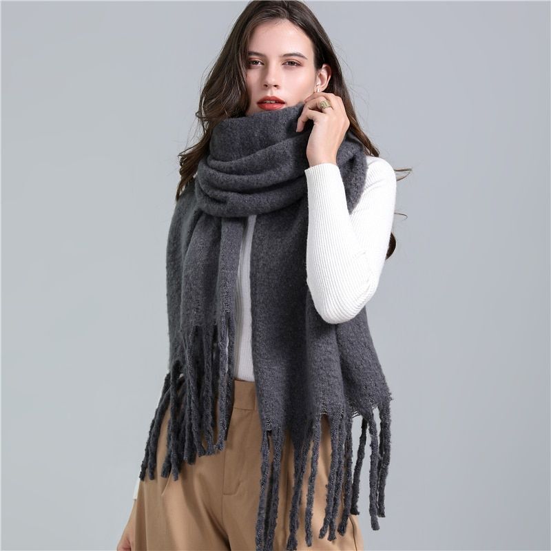 Carmie Checked Scarf – A Stylish Winter Essential-Sky Blue-State of Style