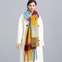 Carmie Checked Scarf – A Stylish Winter Essential-Sky Blue-State of Style