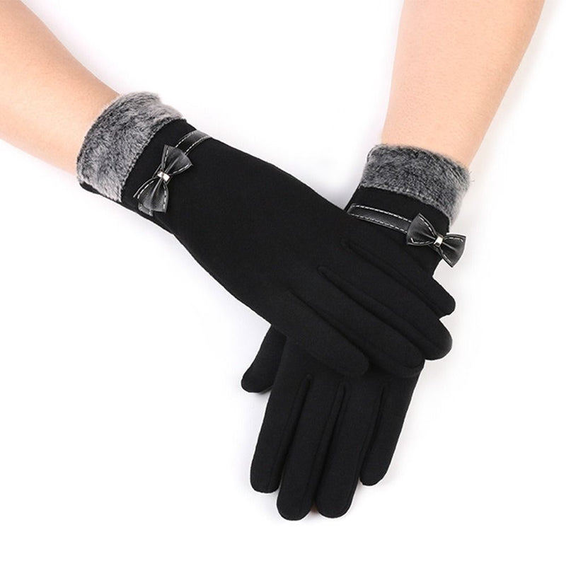 Caroline Cashmere-Lined Winter Gloves | Warm, Stylish & Touchscreen-Friendly-Black B-State of Style
