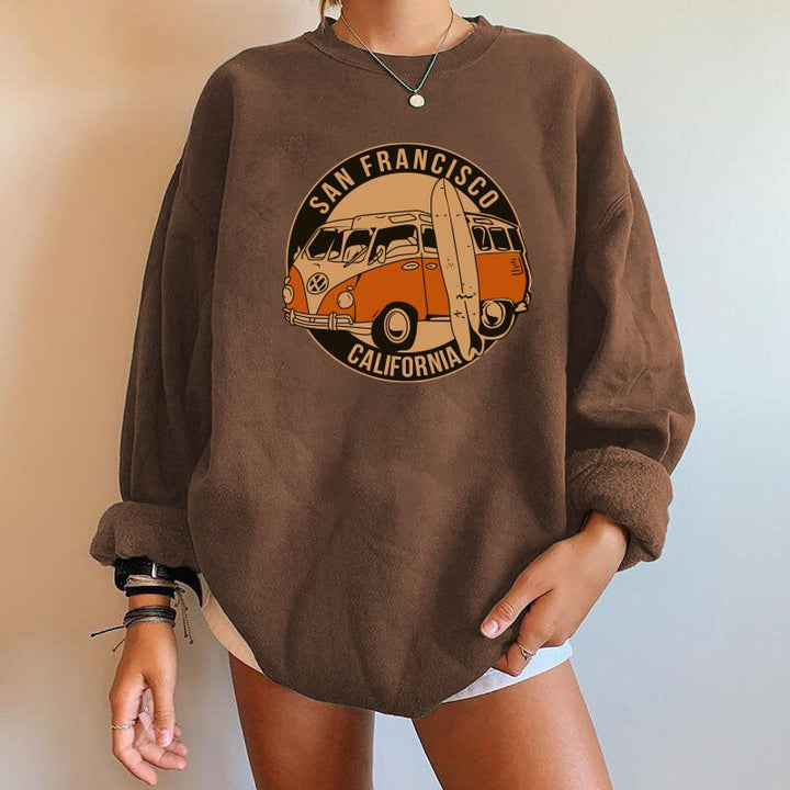 CarolynsShirt I Oversized Pullover for Women-Coffee-S-State of Style