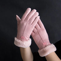 Carrie Faux Suede Gloves | Warm and Stylish-Blue-State of Style